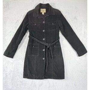 Doki-Geki Women's Single Breasted Pea Coat Sz M 100% Cotton Winter Overcoat